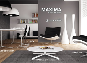 Maxima: four-star base for furnishing elements