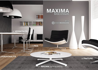 Maxima: base a quattro razze per elementi d’arredo